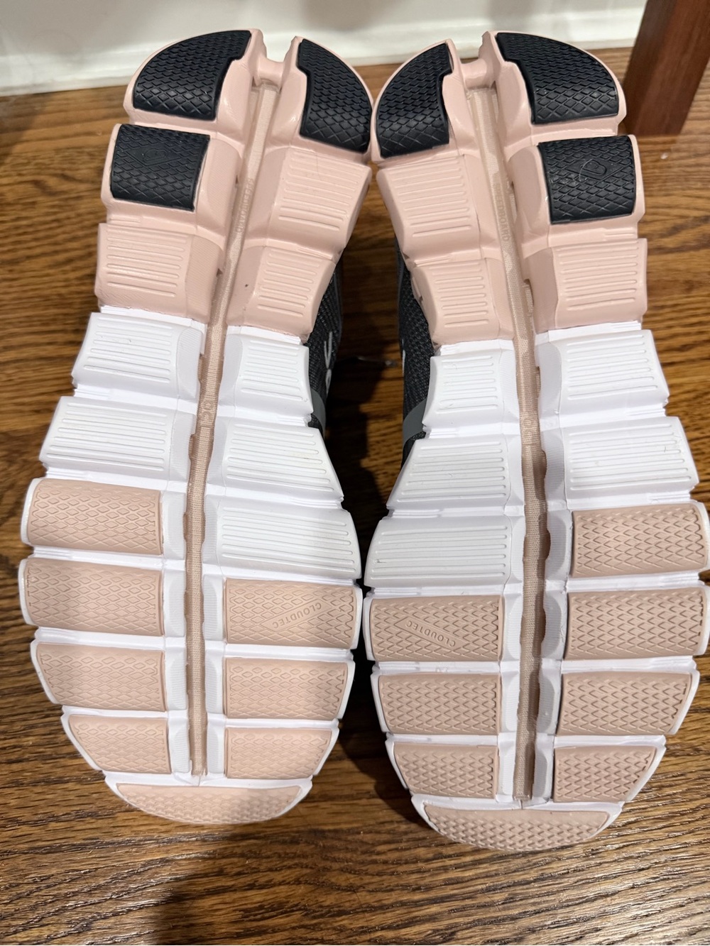 On Running Cloud Flow Women’s Gray, White, Pink Athletic Shoes - Picture 3 of 8